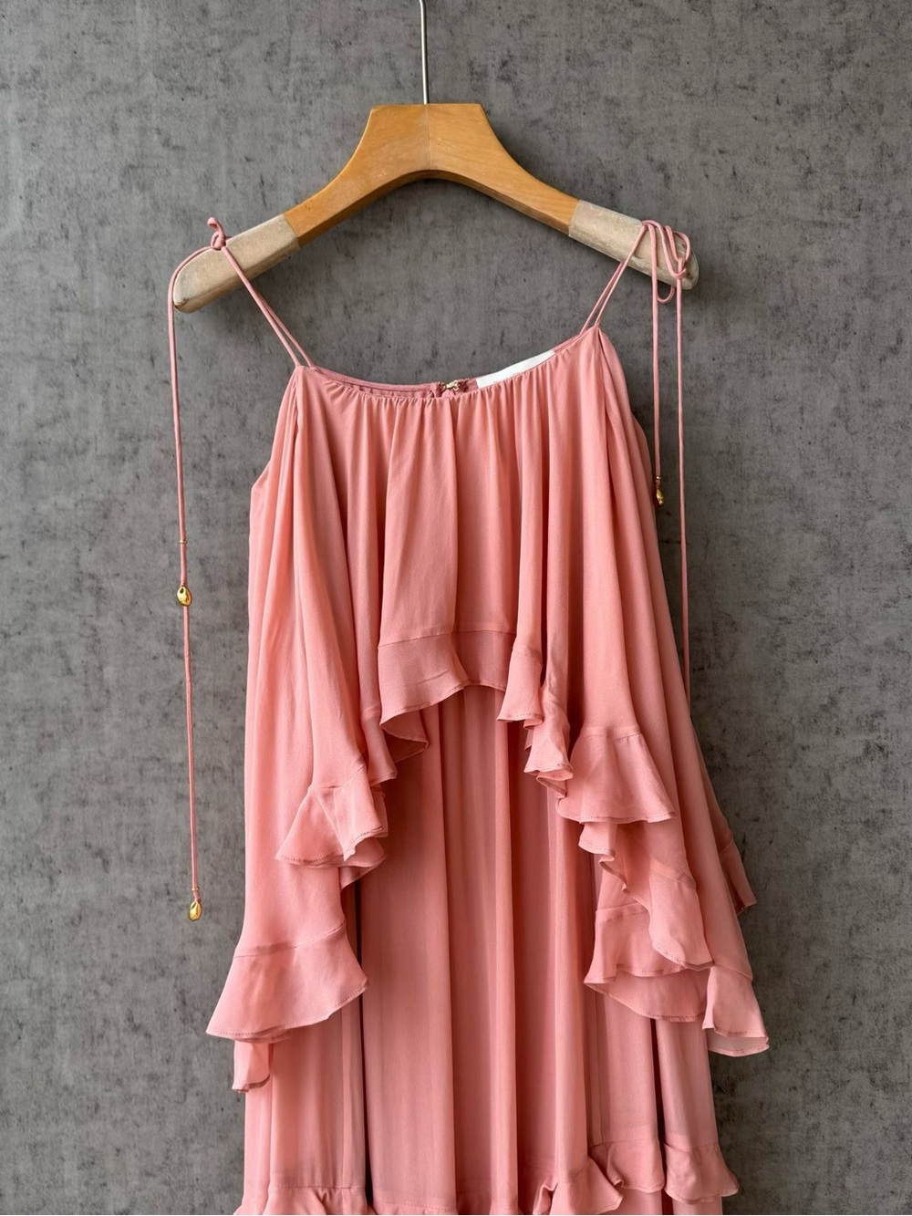 NWOT Zimmermann Women’s Pink Tiered Ruffle Maxi Dress, Size AU 2 = M - Picture 5 of 8